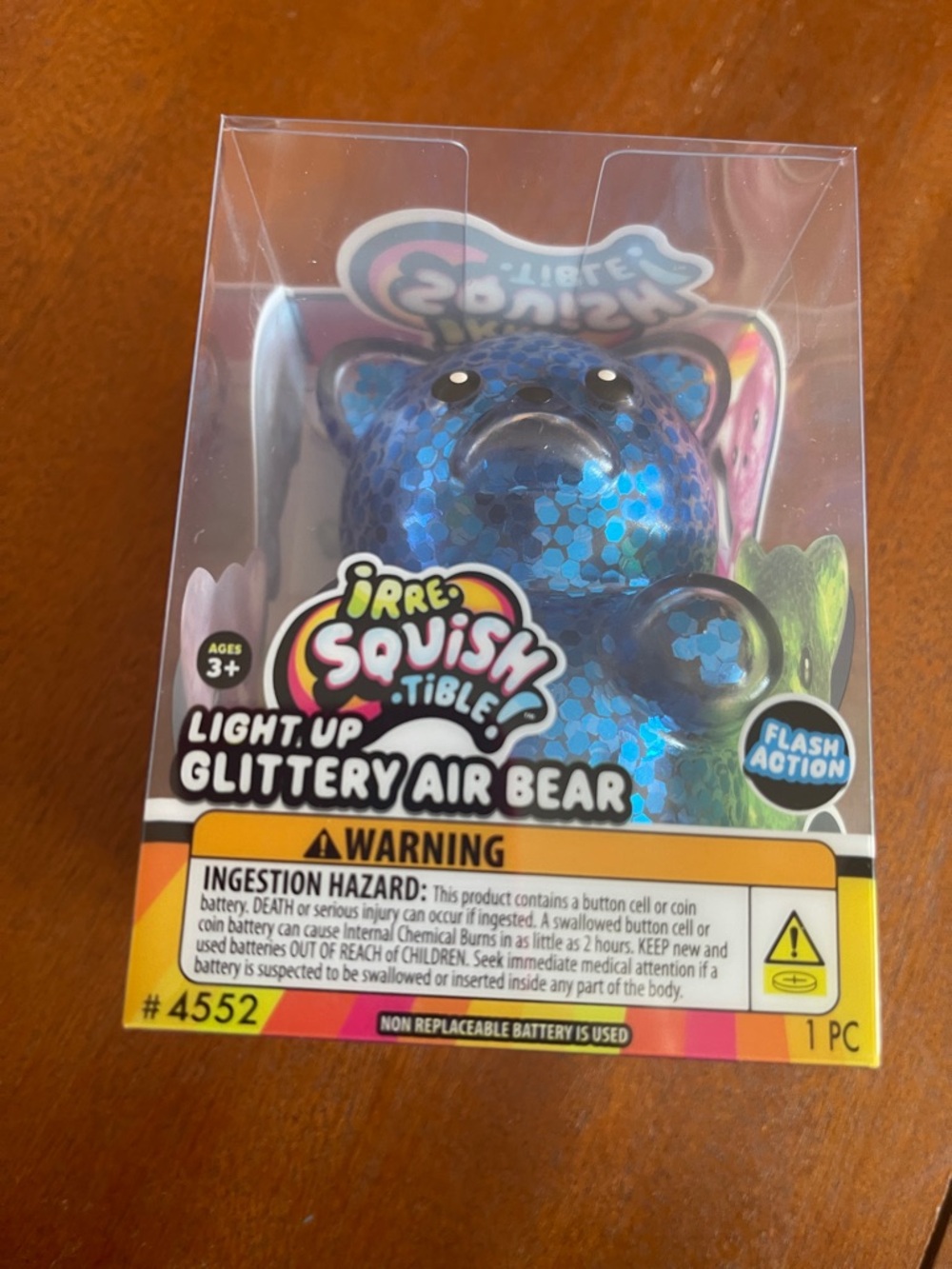 Light Up Glittery Air Bear - Blue
